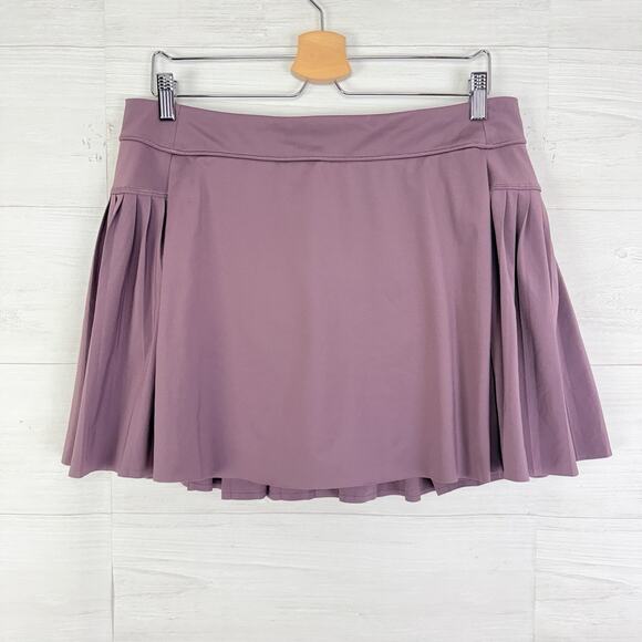 Athleta‎ Advantage Jupe Skort Pleated Size Large Damask Mauve Tennis Pickleball - Picture 2 of 15